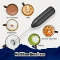 thumbnail image 5 of Stainless Steel Handheld Electric Milk Frother - 10,000 RPM Powerful Coffee Whisk for Latte, Cappuccino, Hot Chocolate & Cream - Battery-Operated (Batteries Not Included) - Ergonomic Design, 5 of 21