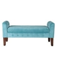 thumbnail image 1 of HomePop Velvet Tufted Storage Bench and Settee, Te, 1 of 5