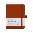 thumbnail image 2 of NANDIYNZHI Mini Notebook Paper Journal 5.8x4.4Inch Brown Modern for Diary, Lined, 200 Pages, Pen Holder, Elastic Closure, Pocket Size Book,Password Book,Portable Notebook, 2 of 9