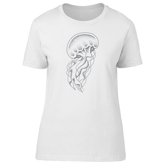 Cool Jellyfish Sketch T-Shirt Women -Image by Shutterstock, Female Large