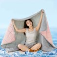 thumbnail image 4 of Qocolhg Solid Color Conditioning Quilt, Lightweight Summer Comforter Cooling Blanket for All Season Use, Machine Washable, Bedding Soft Coverlet Cooling Quilts for Hot Sleepers, 39x59 inch, Pink, 4 of 6