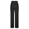 thumbnail image 5 of Fesfesfes Girls' Comfy Trousers Solid Color High-Waisted Button Zipper Closure Straight Pants Soft Fabric Partys Wearings for 7-16 Years(Black#4,5 Years), 5 of 7