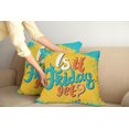 thumbnail image 2 of Ambesonne Saying Throw Pillow Cover 2 Pack, Is It Friday Yet Grungy, 24", Earth Yellow Sky Blue, 2 of 5
