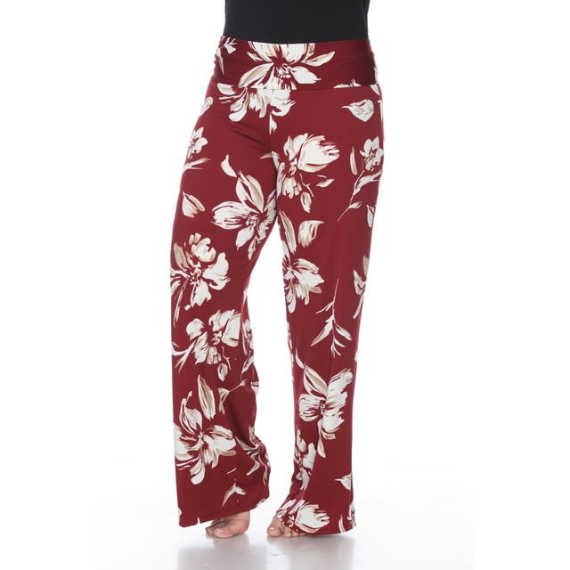 White Mark Pantalon Palazzo à Fleurs pour Femmes