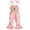 Pink, variant on MEZZALL Kids Girls Bunny Jumpsuit Carrot Spaghetti Strap Sleeveless Embroidered Easter Summer Flare Leg Romper Adorable Onesie