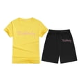thumbnail image 1 of Afdoent Vêtements pour Fillettes, T-Shirt à Manches Courtes avec Nœud, Col Rond Confortable pour Enfants 4-5 Ans, 1 of 4