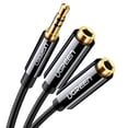 thumbnail image 2 of Cable de Audio UGREEN 3.5mm Macho a Hembra x2 25cm UNIVERSAL Ugreen splitter, 2 of 6