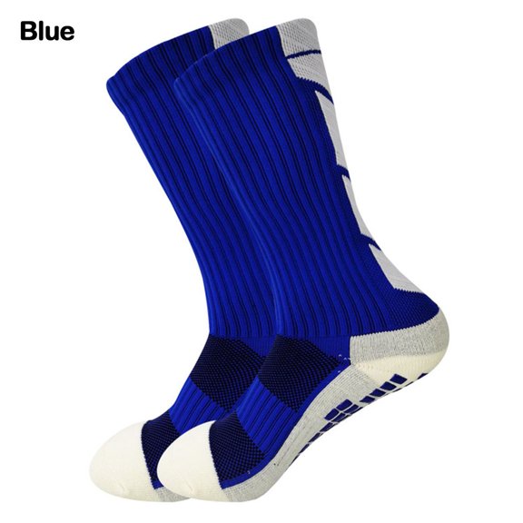 Outdoor Dispensing Non Slip Breathable Sports Socks Football Socks Medium Tube Cycling Socks BLUE