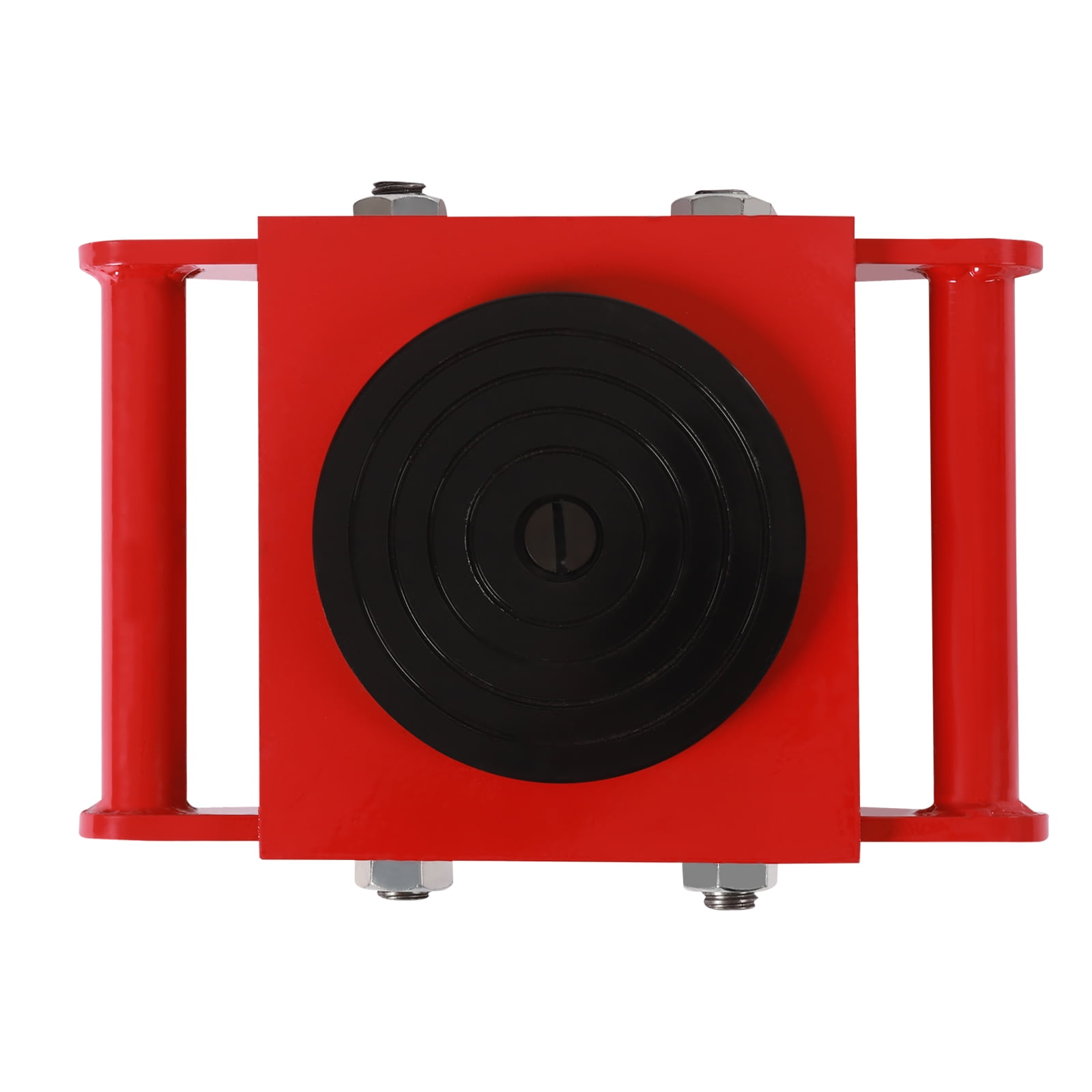 6T/13200lbs Capacity Machinery Mover – Red Carbon Steel with PU Wheels (8*7cm)