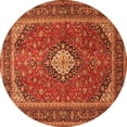 thumbnail image 1 of Ahgly Company Indoor Round Medallion Orange Traditional Area Rugs, 5' Round, 1 of 1