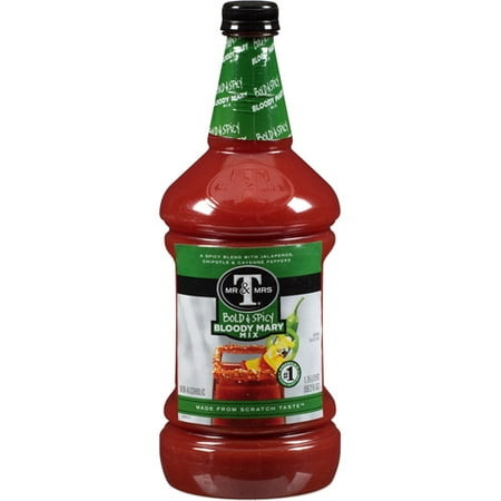 (6 Bottles) Mr & Mrs T Bold & Spicy Bloody Mary Mix, 1.75