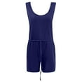 thumbnail image 3 of Women's Fashion Casual Sleeveless Vest Solid Color Shorts, 3 of 3