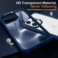 thumbnail image 4 of Shockproof Clear Case for iPhone 14 Pro Max, [Not Yellowing] [10FT Military Drop Protection] Hard Clear Back Four Corner Airbags Drop Protection Phone Cover, 6.7 inch, Blue, 4 of 14