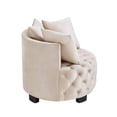 thumbnail image 4 of S-HOME Upholstered Tufted Leisure Chair In Fabric Modern Accent Chair For Stylish Living Room Decor，taupe, 4 of 5