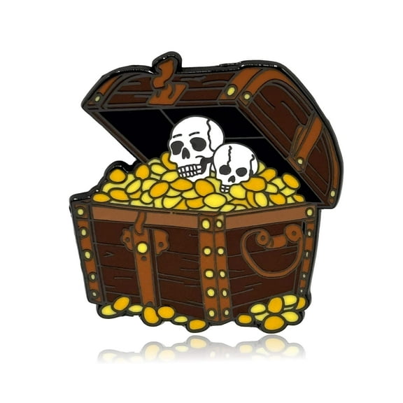 Pirate Treasure Chest Enamel Pin - Clayton Jewelry Labs
