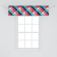 thumbnail image 2 of Ambesonne Geometric Window Valance, Diagonal Grid Rhombuses, 54" X 12", Multicolor, 2 of 3