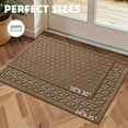 thumbnail image 2 of PABUBE Doormat for Inside, Durable Dirt Trapper Welcome Mat for Inside, Low Pile Indoor Doormat, Non Slip Entry Rugs for Inside, Brown, 18" x 30", 2 of 7