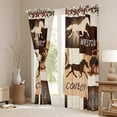 thumbnail image 3 of Manfei Western Cowboy Black Out Curtains,Rustic Horseshoe Texas Stars Curtains Pack of 2 (42x63 Each),Country Farmhouse Lodge Bedroom Curtains For Boys Teens,Super Cozy Room Decor, 3 of 6
