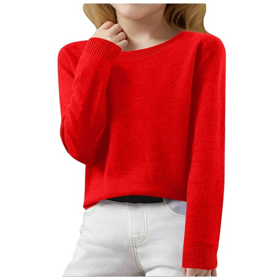 ZTKWD Toddler Sweaters Long Sleeve Crew Neck Soft Casual Pullover Sweaters