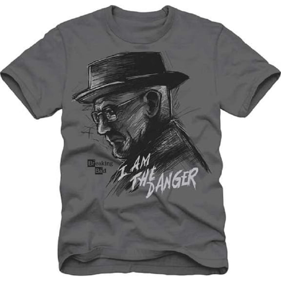 Breaking Bad Breaking Bad I Am The Danger Charcoal Adult T-Shirt
