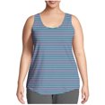 thumbnail image 6 of Jalioing Summer Tank Tops for Women Striped Sleeveless Plus Size Shirts Casual Oversized Crew Neck T Shirts, 6 of 7