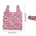 thumbnail image 3 of Unique Bargains 1 Set Travel Recycle Shopping Bag Lightweight Shoulder Bag Nylon Shopping Bag Pink Purple Black Beige, 3 of 6
