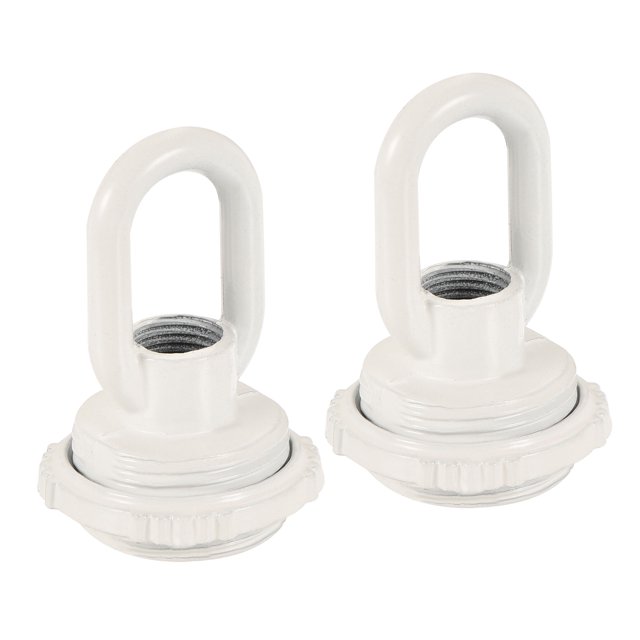 Unique Bargains 25kg Max Load 30x44mm M10 Thread Ring Shape Female Loop Eye Nut White 2 Pack