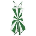 thumbnail image 3 of Aesthetic Emerald Green And White Sunburst Dress Elegant Party Dresses Evening Dresses Women Dress Long Dresses Sleeveless Dress Ladies Dresses, 3 of 4