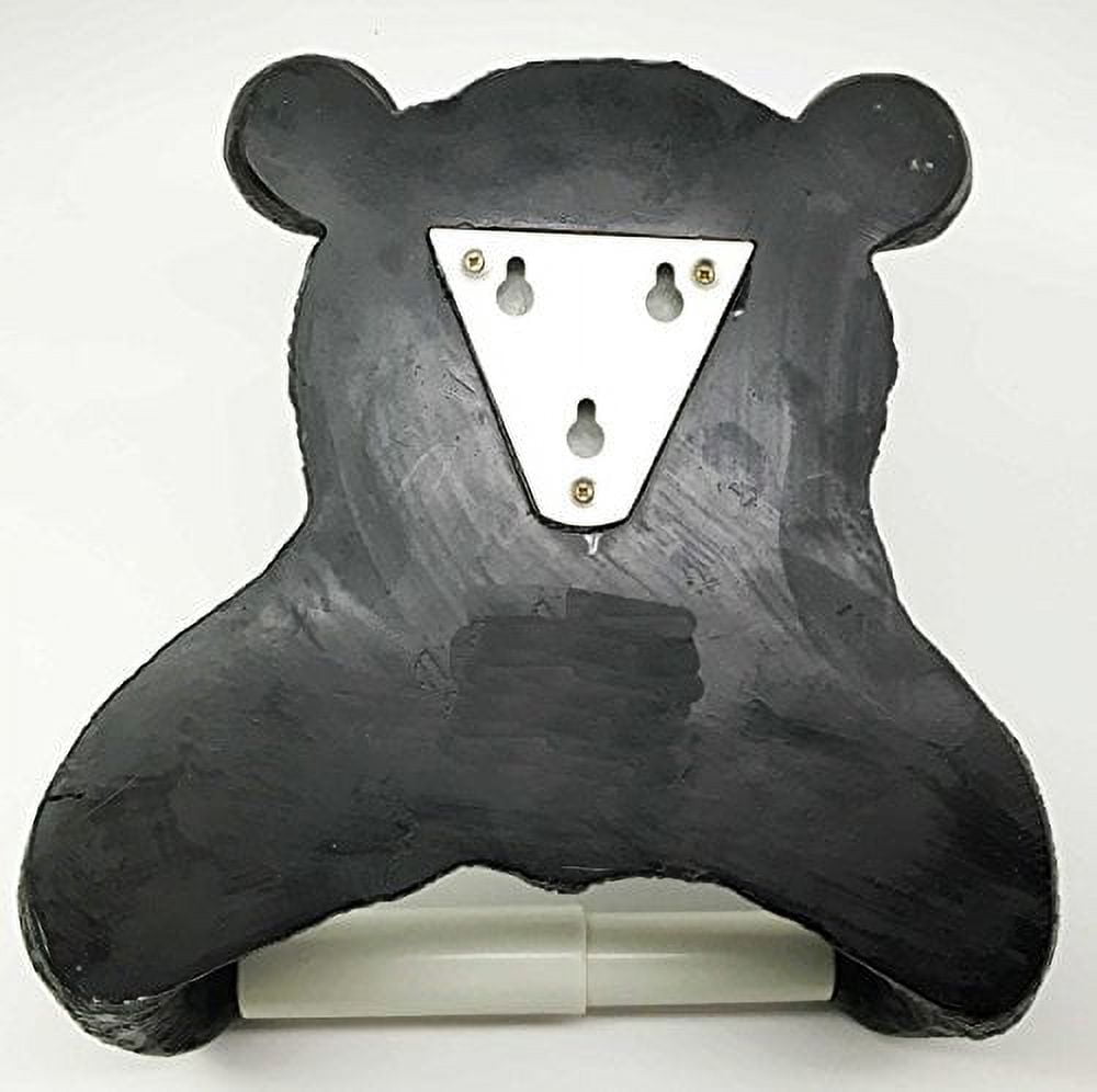 Darling Black Bear Toilet Paper Holder Bathroom Wall Decoration for Cozy Cabin and Hunting Lodge Decor Figurine