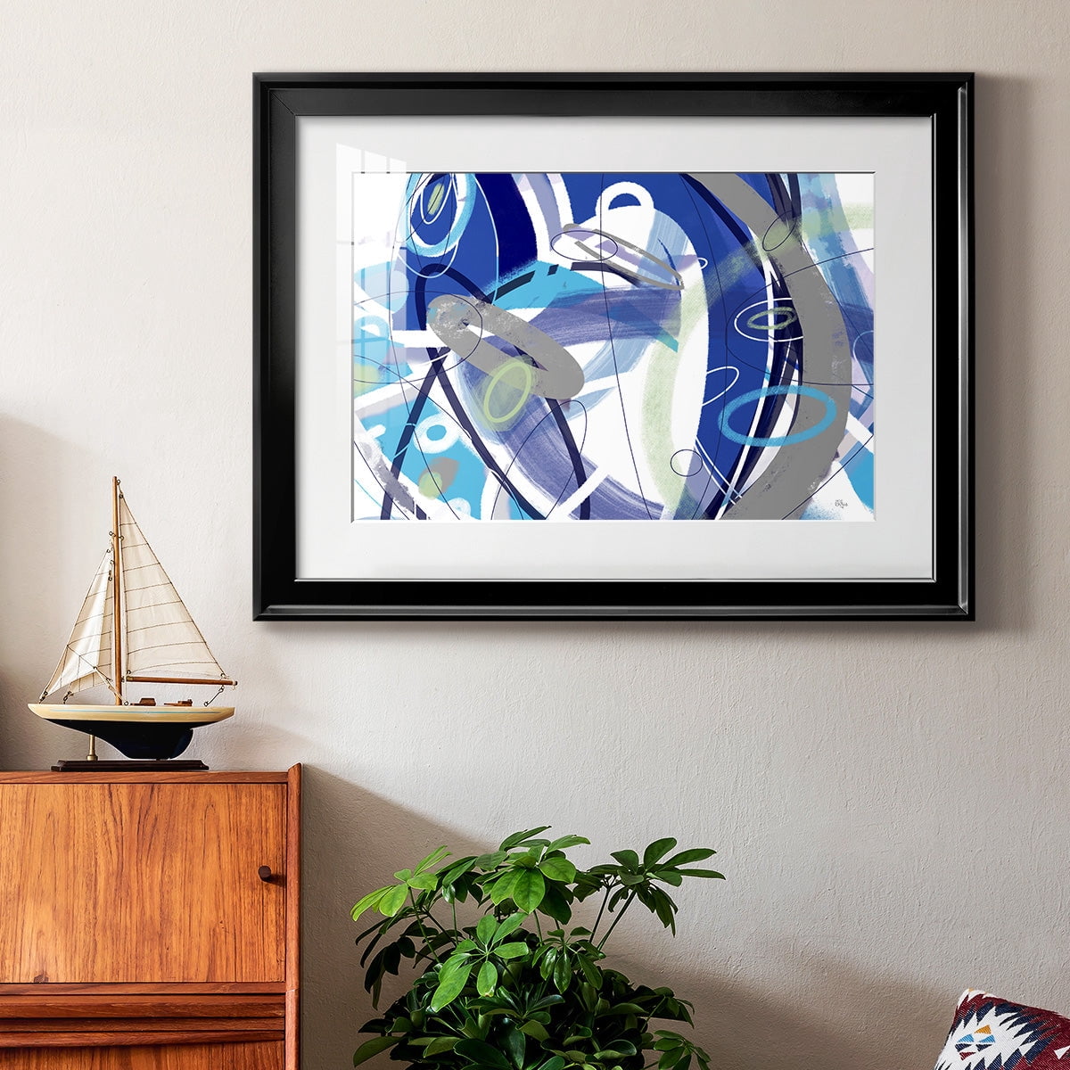 Blue Flow Premium Framed Print - Ready to Hang
