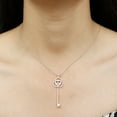 thumbnail image 4 of Rosec Jewels Vintage Inspired Key Pendant Necklace with Certified Moissanite - D-VS1 Grade, 925 Sterling Silver, 4 of 8