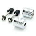 thumbnail image 1 of Krator Silver Bar Ends Logo Hand Grip Handlebar End Caps Compatible with Suzuki GSXR 1000 2001-2013, 1 of 3