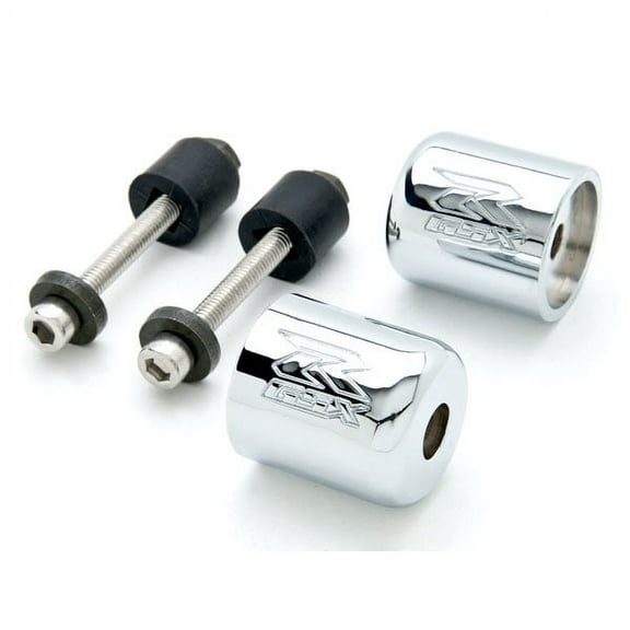 Krator Silver "GSXR" Engraved Bar Ends Weights Sliders - Compatible with Suzuki GSXR 600 750 1000 Hayabusa Bandit SV650 Katana and More! (1989-2013)