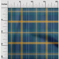 thumbnail image 1 of oneOone Polyester Lycra Dark Navy Blue Fabric Madras Check Craft Projects Decor Fabric Printed By The Yard 56 Inch Wide, 1 of 4