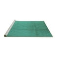 thumbnail image 2 of Ahgly Company Machine Washable Indoor Square Solid Turquoise Blue Modern Area Rugs, 8' Square, 2 of 4