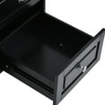 thumbnail image 4 of 5 Drawer Kitchen Island With Rubber Wood Desktop And Mobility - Black Drawers Black,, 4 of 6