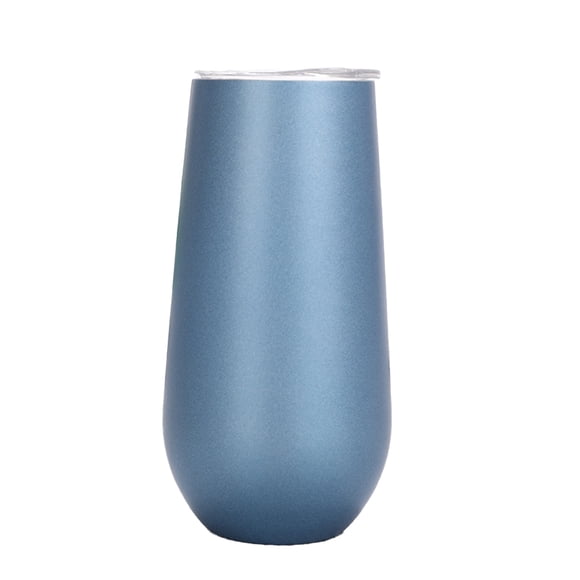 Yuarrent Copas de cóctel, copa de champán sin costuras, copa de tostado de acero inoxidable, copas para beber, vaso de vino, azul mate Type2 NO2 Yuarrent HA060909-07