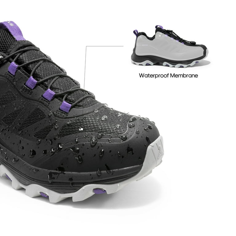 44 ③ NORTIV 8 Women's Waterproof Hiking Shoes Quick Laces Outdoors