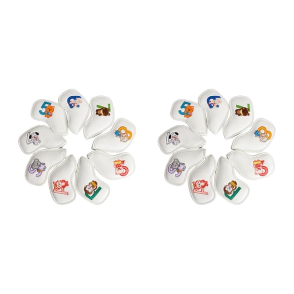 Greeniant 9Pcs Golf Iron Headcover Set Golf Club Cover Sleeve Head for Outdoor Sports Type1 NO1