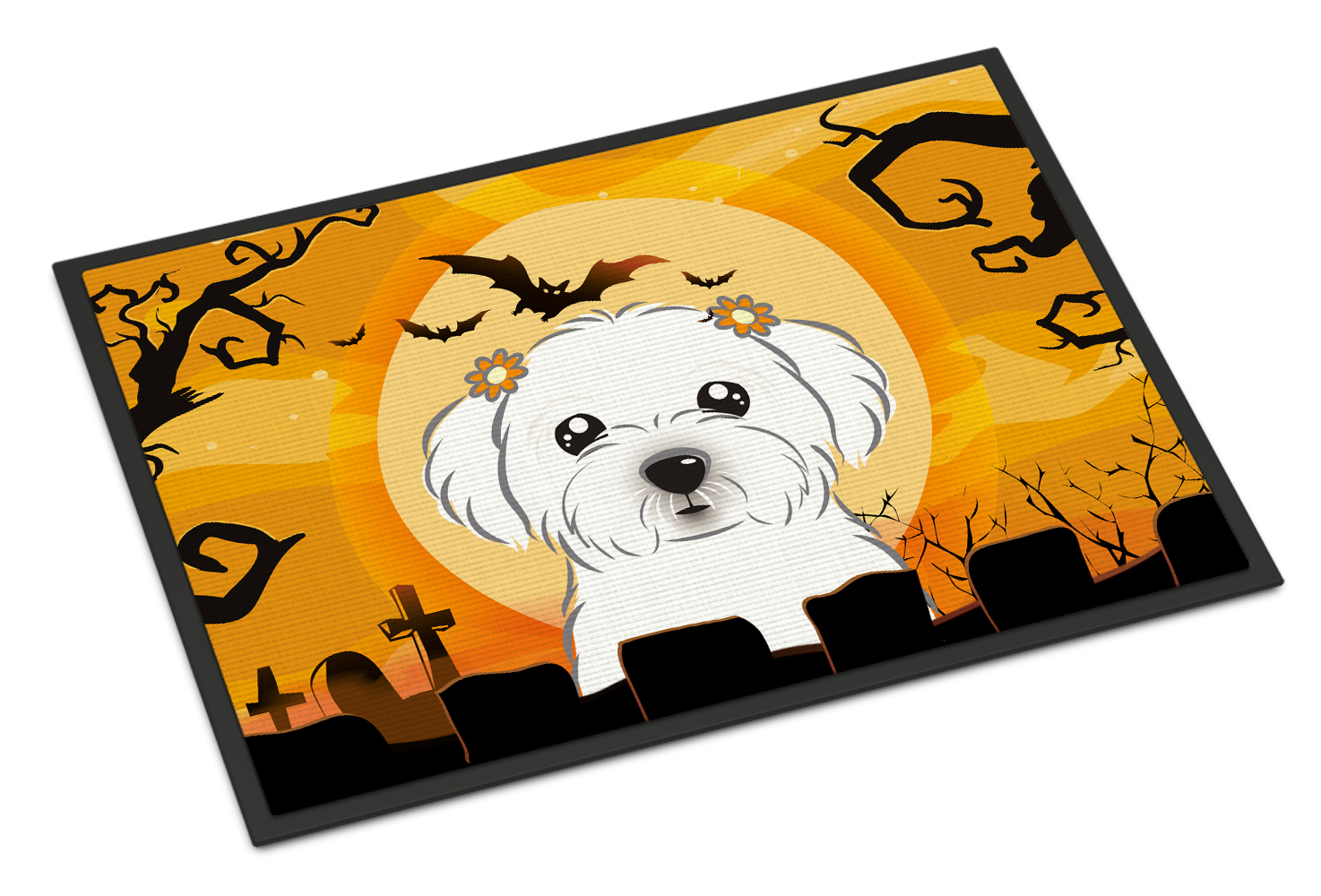 Halloween Maltese Doormat by Caroline's Treasures