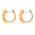 thumbnail image 3 of 14Kt Yellow Gold White Natural Zircon With Diamond Earring, 3 of 3