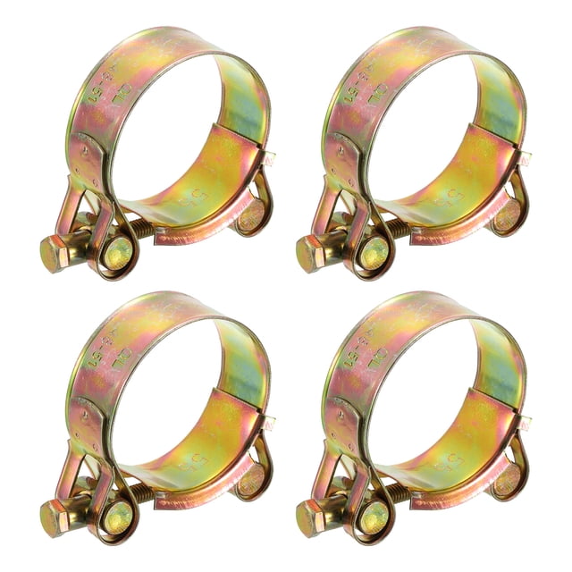 Unique Bargains 4Pack T-Bolt Hose Clamps, 48-51mm/1.89'-2.01' ID Range, Iron Radiator Hose Clamp Intake Clamp