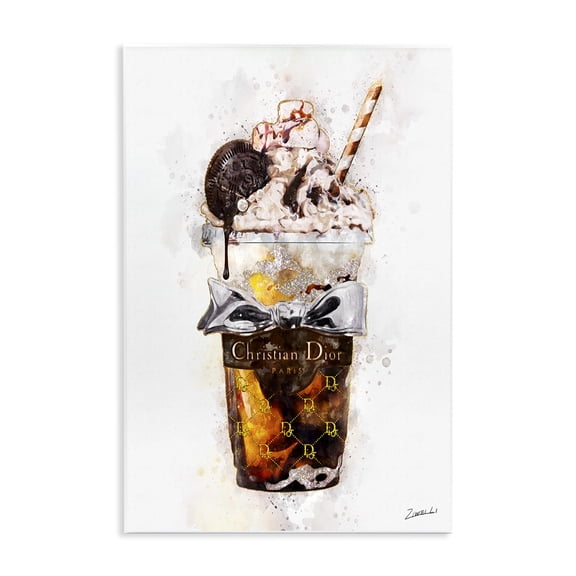 Stupell Industries Contemporary Fashion Brand Dessert Cup Wall Plaque Art, 10 x 15, by Ziwei Li