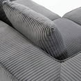 thumbnail image 3 of GVN Living Room Sofa, Floor Couch, U-Shaped Multi Person Modular Compression Sofa for Living Room, Black, 3 of 14