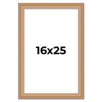 16x25 Frame Charleston Honey Brown Solid Wood Picture Frame Width 1.75 Inches | Interior Depth 0.5