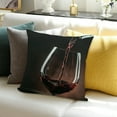 thumbnail image 3 of YILUYINQING Red Wine Pillow Cushion Case Home Sofa Decor Set of 1 20x20in, 3 of 5