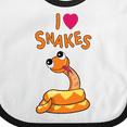 thumbnail image 4 of Inktastic I Love Snakes Boys or Girls Baby Bib, 4 of 4