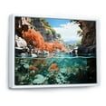 thumbnail image 2 of Designart "The Kingdom Of Coral And Anemones I" Coastal Coral Under Water Floater Framed Canvas Prints, 2 of 5