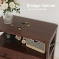 thumbnail image 6 of Set of 2 Dark Brown Storage Cabinet with Drawers and Shelves, Standing Kitchen Pantry Cabinet, Floor Storage Cabinet Hutch Cupboard, Coffee Bar Station for Dining Living Room Home Office, 6 of 14