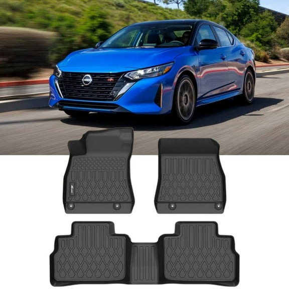 Nilight TPE Floor Mats for Nissan Sentra 2020 2021 2022 2023 2024 2025, All Weather Custom Fit Heavy Duty Floor Liners